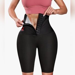 Shaping garments with high-waisted tummy control and buttock lifting effect